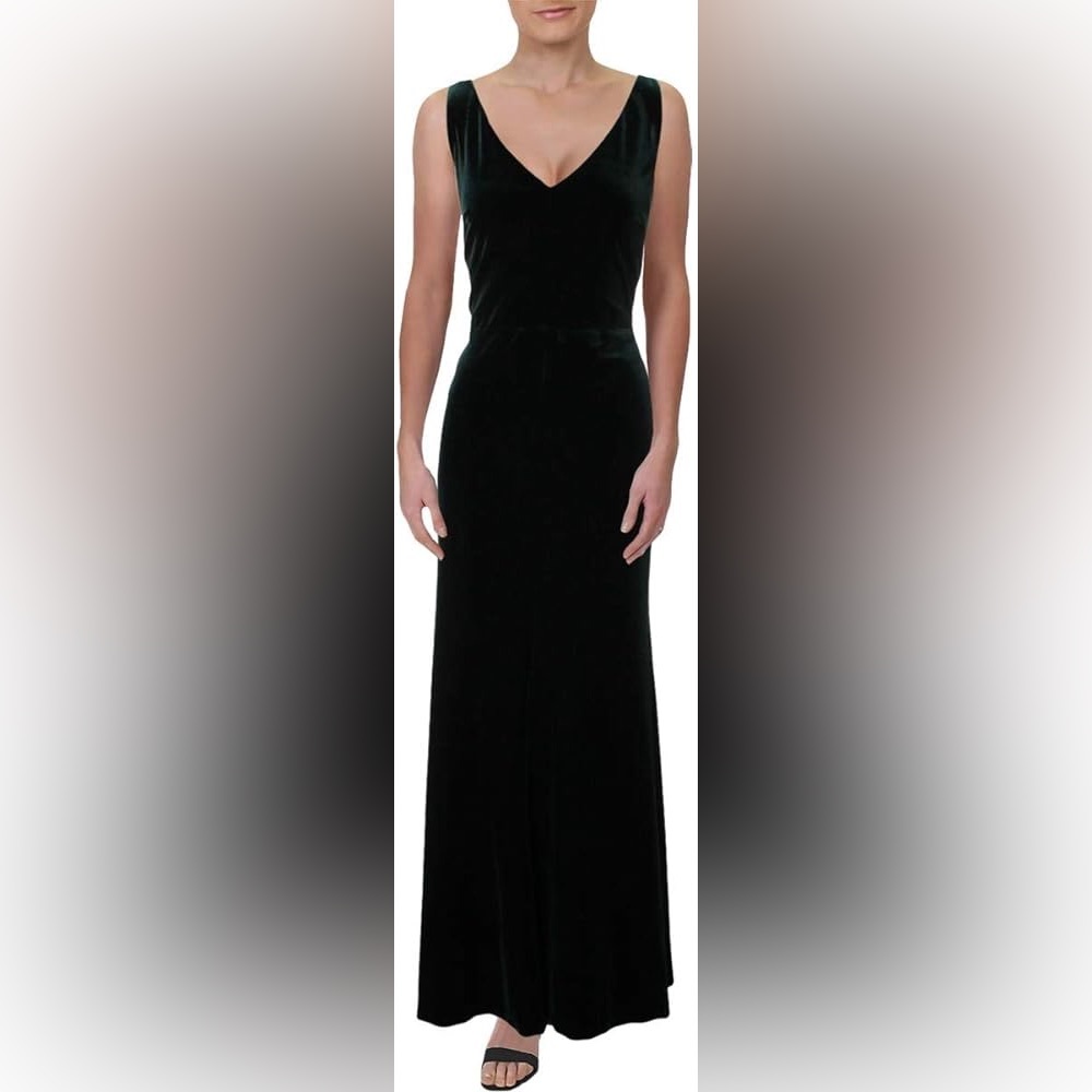RALPH LAUREN VELVET GREEN DRESS